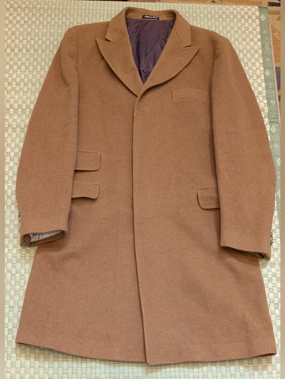 Paul Smith London Wool Cashmere Coat Ran Men's Size 40R Made in Italy